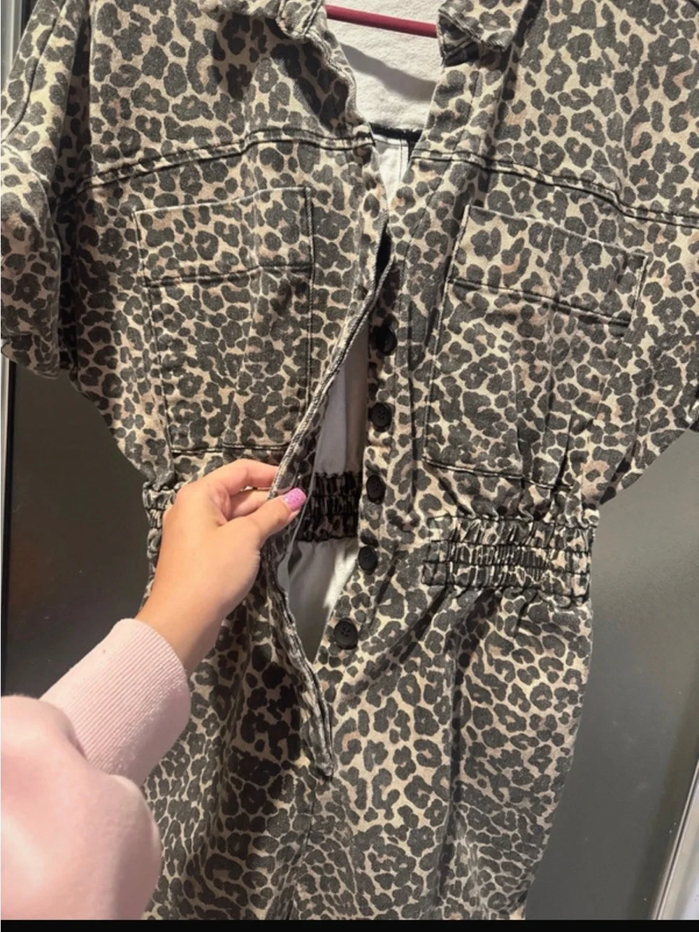 Miou Muse Leopard Print Jacket - Taupe & Black